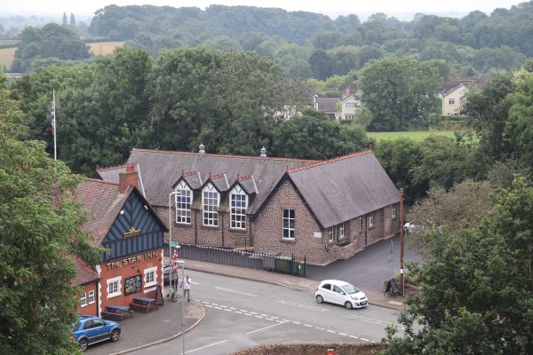 The village hall from the Church spire