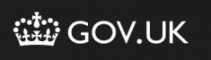 Black gov.uk banner with crown